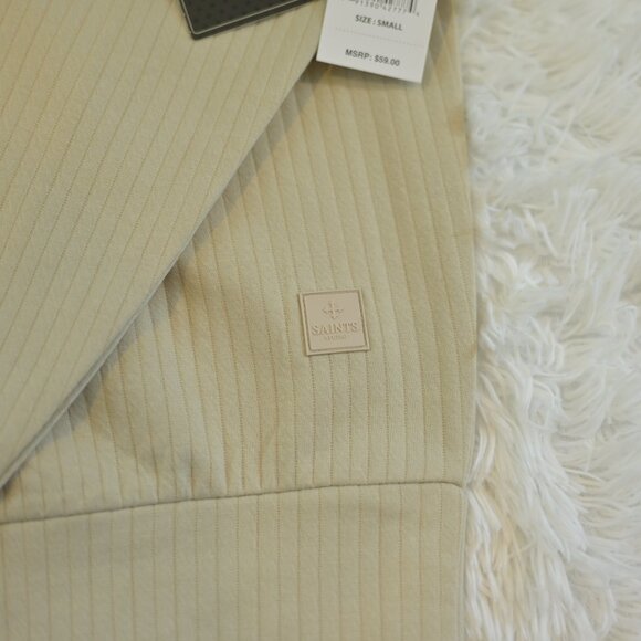 Saints Studio Men's Sweater Long Sleeve Taupe Size S NWT - Picture 2 of 5